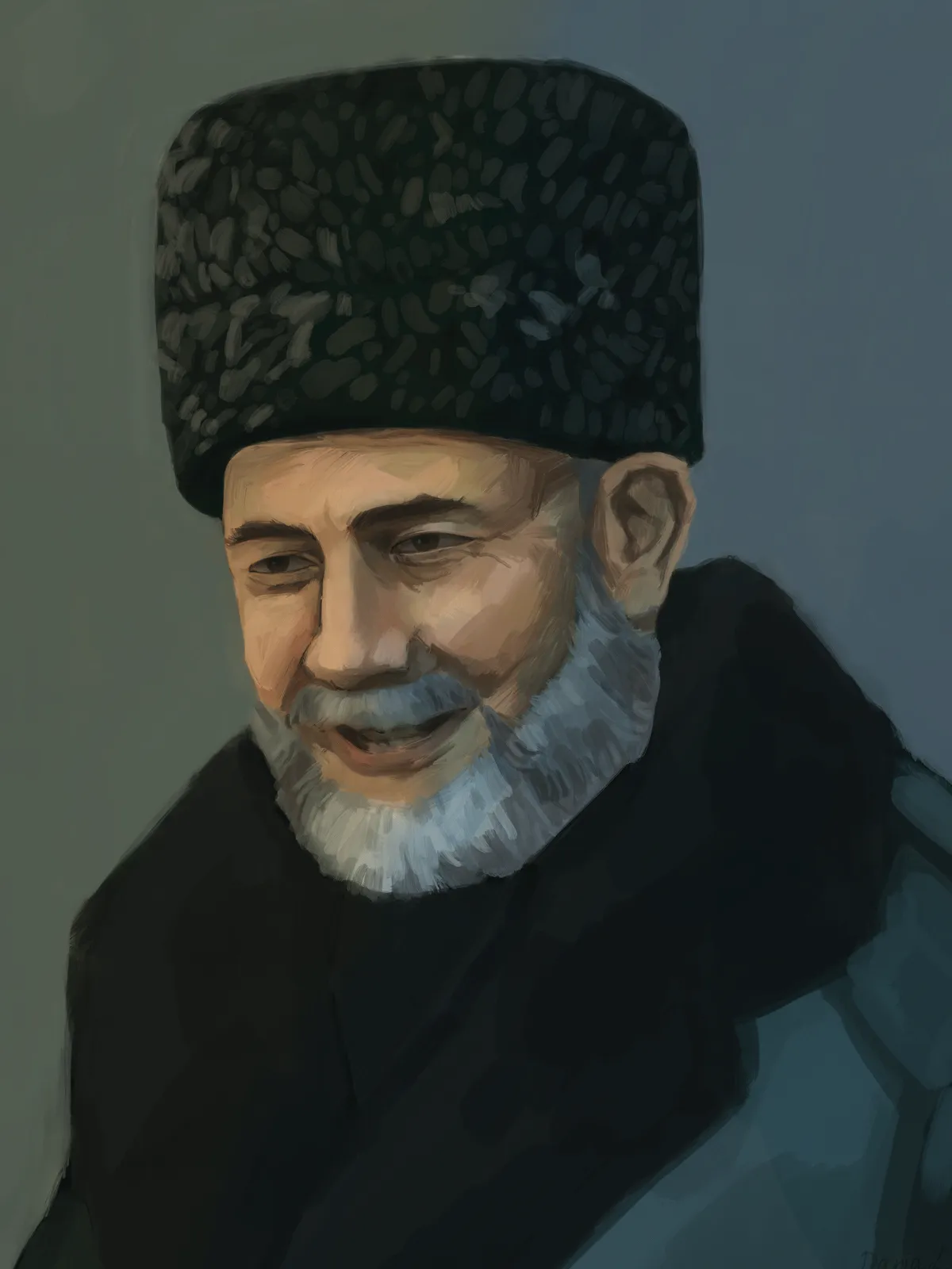 Portrait of Ahmed Barahoev by Daria L.