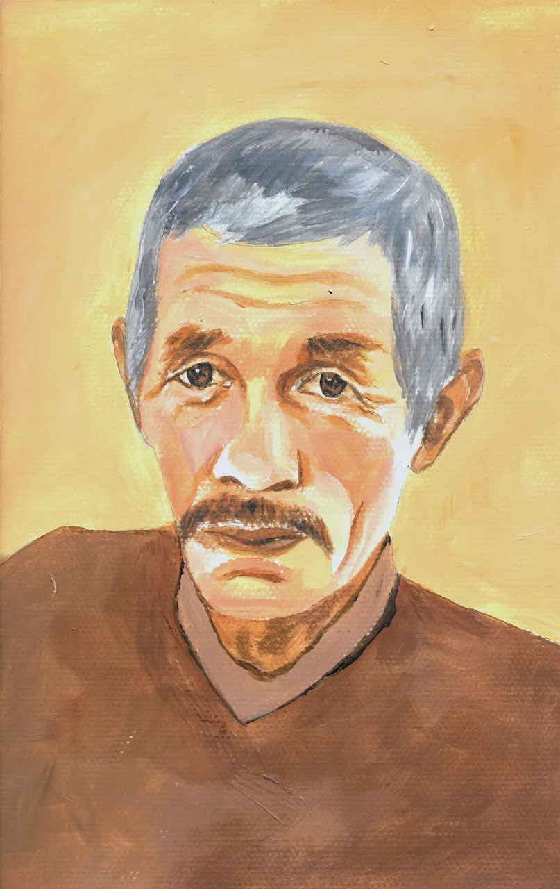 Portrait of Umutbai Davletberdin by Liza Strizhenko